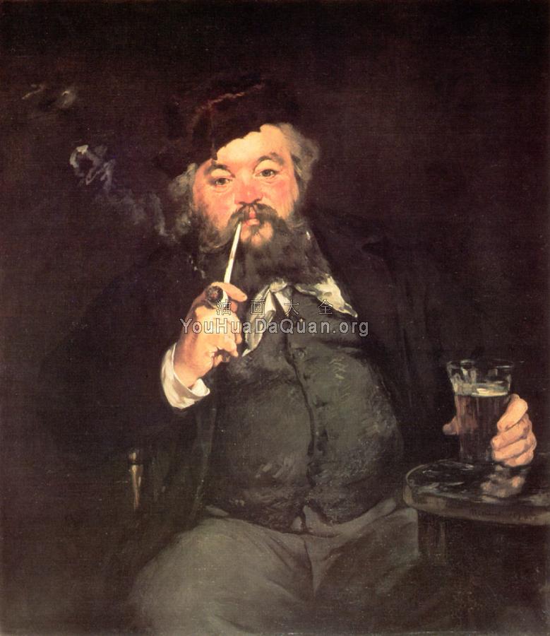 Le Bon Bock(A Good Glass of Beer. , Study of Emile Bellot) - 爱德华·马奈